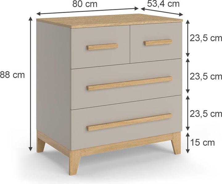 Image du produit VitaliSpa Malia avec 4 tiroirs (80 x 53.40 x 88 cm)