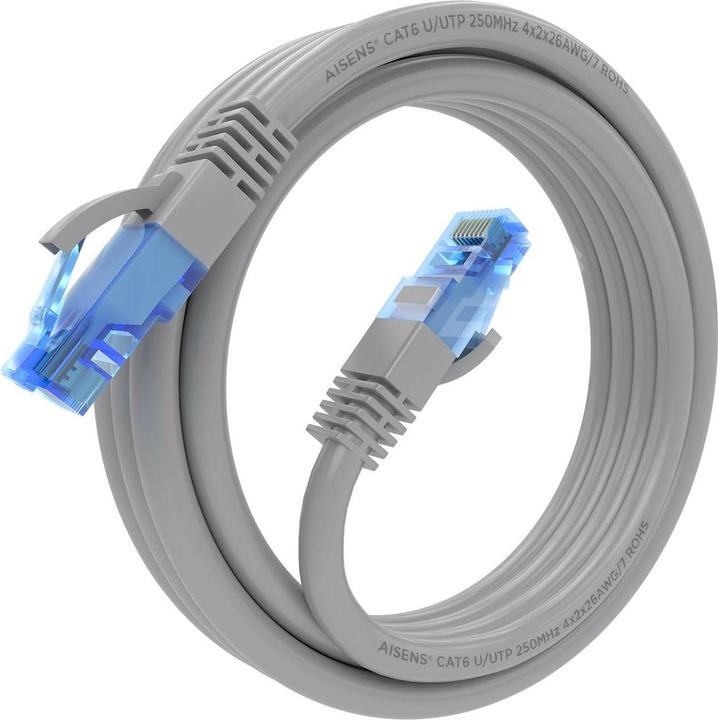 Immagine prodotto Aisens CAVO ROSSO LATIGUILLO RJ45 CAT.6 UTP AWG26 CCA GRIS 3,0M (U/UTP, CAT6, 3 m)