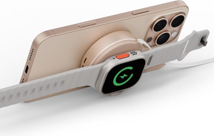 Image du produit Energea Wireless charger MAGDUO ARC 2in1 for phone and Apple Watch with retractable cable gold (17.50 W)