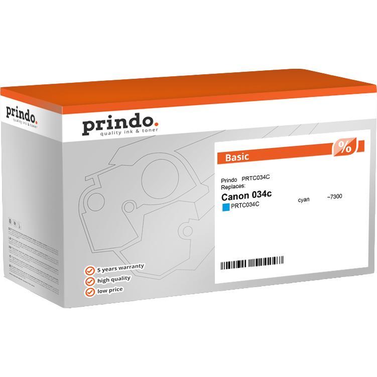Prindo, Toner, ORIGINAL Toner Cyan PRTC034C Basic 7300 pages BASIC THE inexpensive alternative, top q (C)