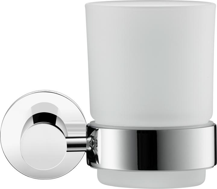 Produktbild Duravit Glashalter D-CODE mit Glas rechts chrom