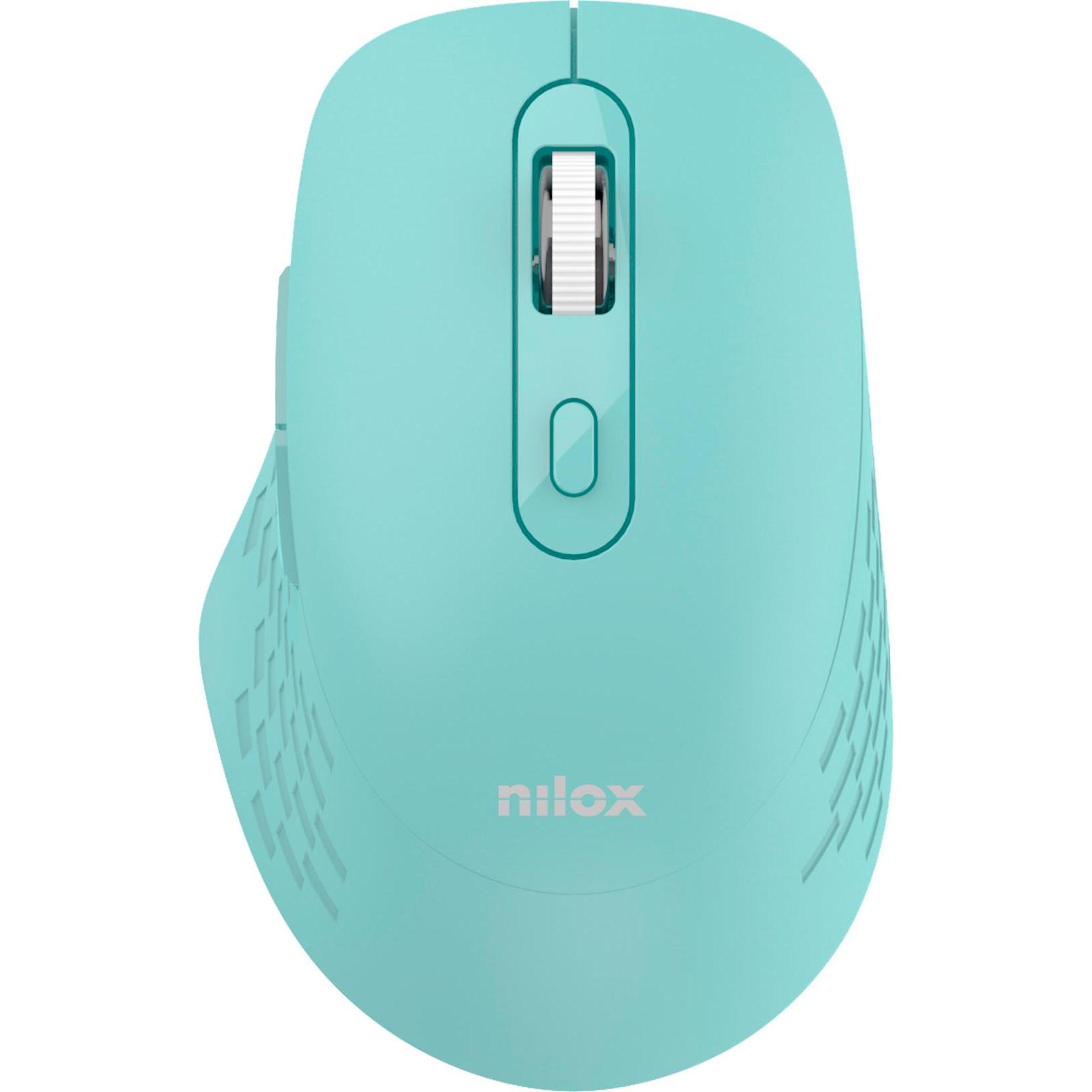 Nilox Raton Dual Wireless 1600 Dpi Verde (Senza fili), Mouse, Verde