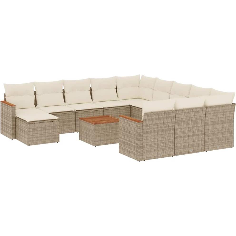 VidaXL, Gartenlounge, 10-tlg. Garten-Lounge-Set mit Kissen