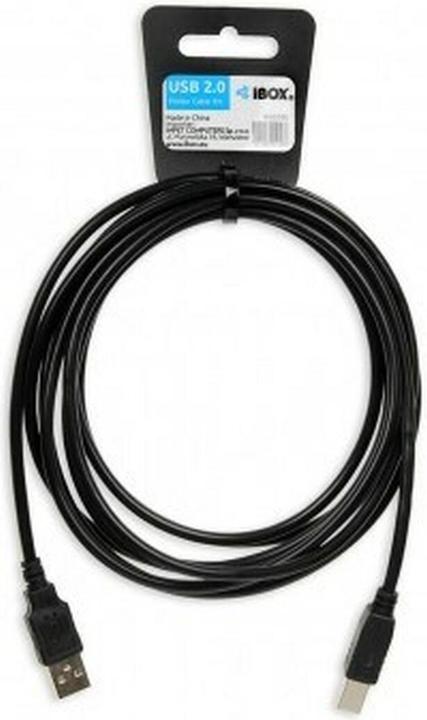 Actual product image iBox IKU2D USB Cable USB 2.0 USB A USB B (3 m, USB 2.0)