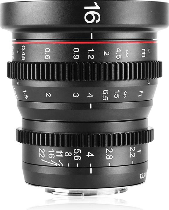 Meike Lentille cinématographique 16 mm T2.2-22 MFT (Micro Four Thirds, Micro Four Thirds)