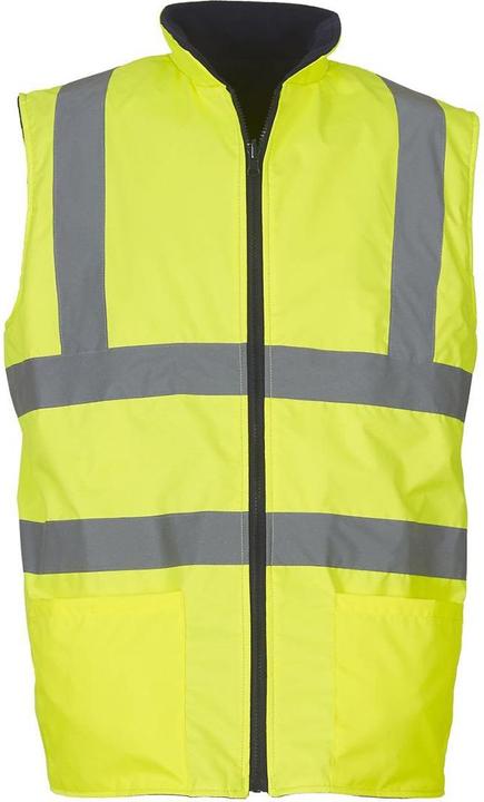 Actual product image Yoko Workwear HiVis reversible fleece waistcoat (pack of 2) (XL)