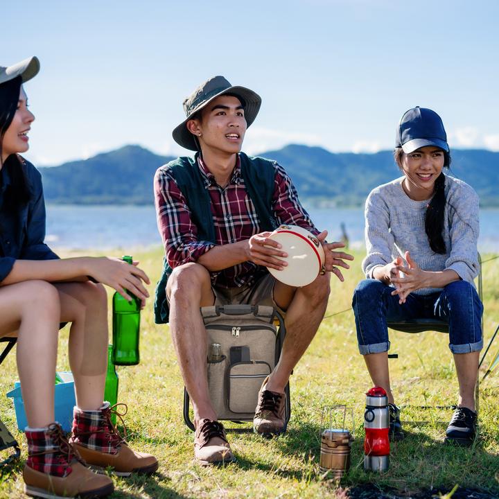 Actual product image Relaxdays Camping stool
