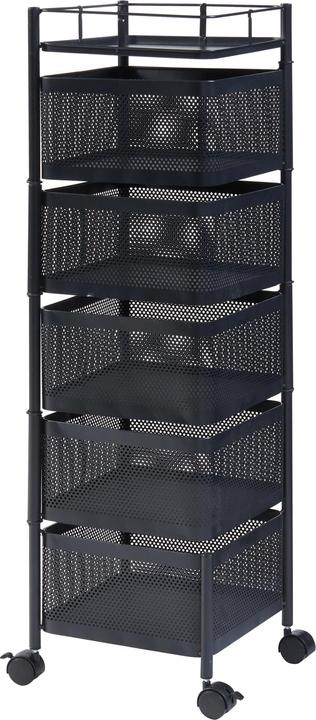 En.Casa Sunndal trolley with 5 levels 94.5x27x27cm Black