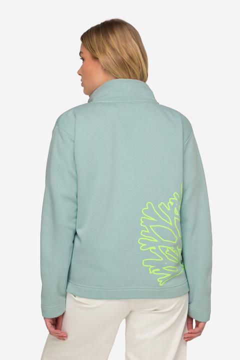 Image du produit Laurasøn Sweatjacke, Stehkragen, Rücken-Print, Zipper, OEKO-TEX (L)