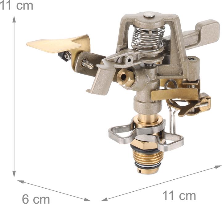 Produktbild Relaxdays Rasensprenger-Kopf (Impuls-, Kreis- und Sektorenregner)