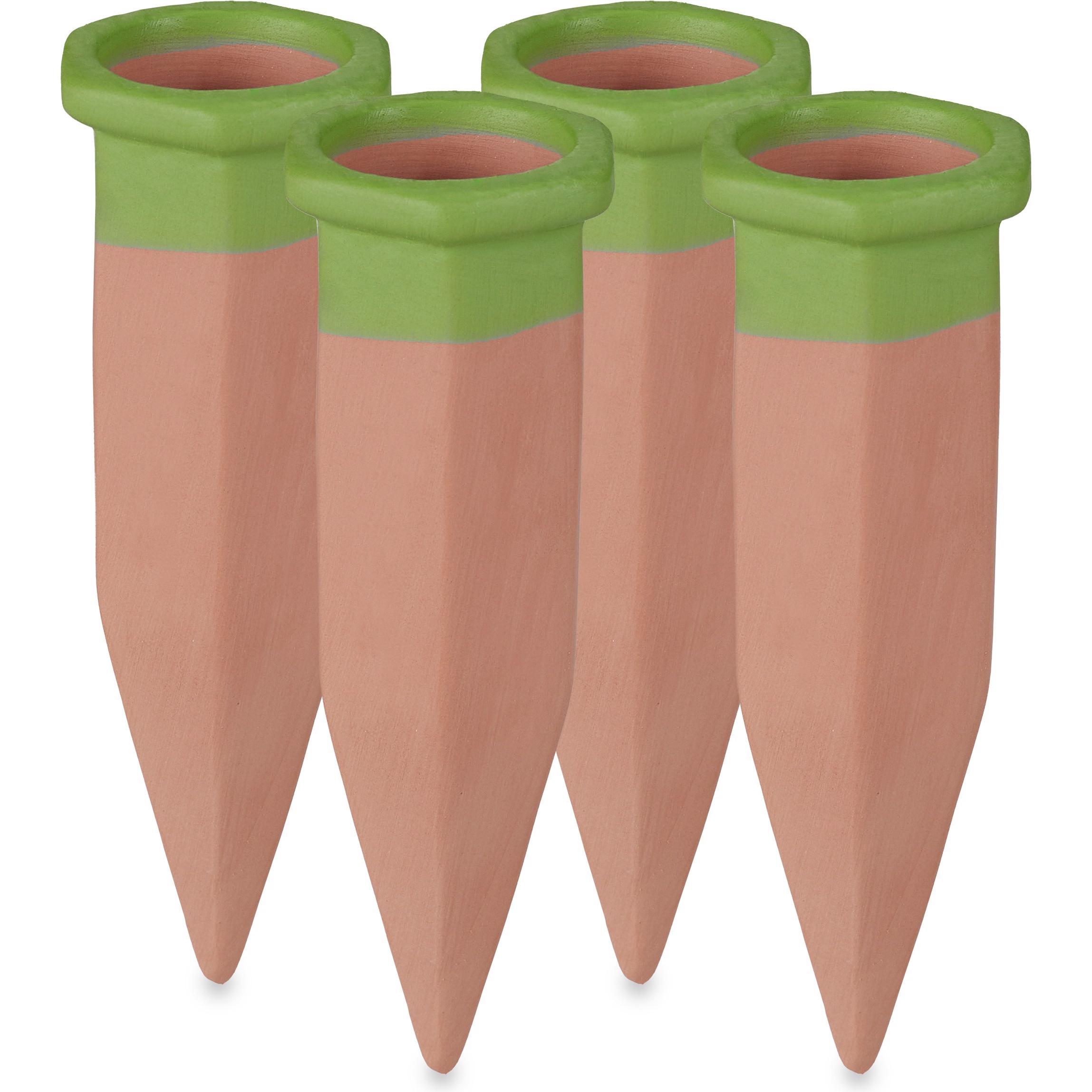 Relaxdays, Palloni da irrigazione + cono di argilla, coni irrigatori (Cono di argilla)