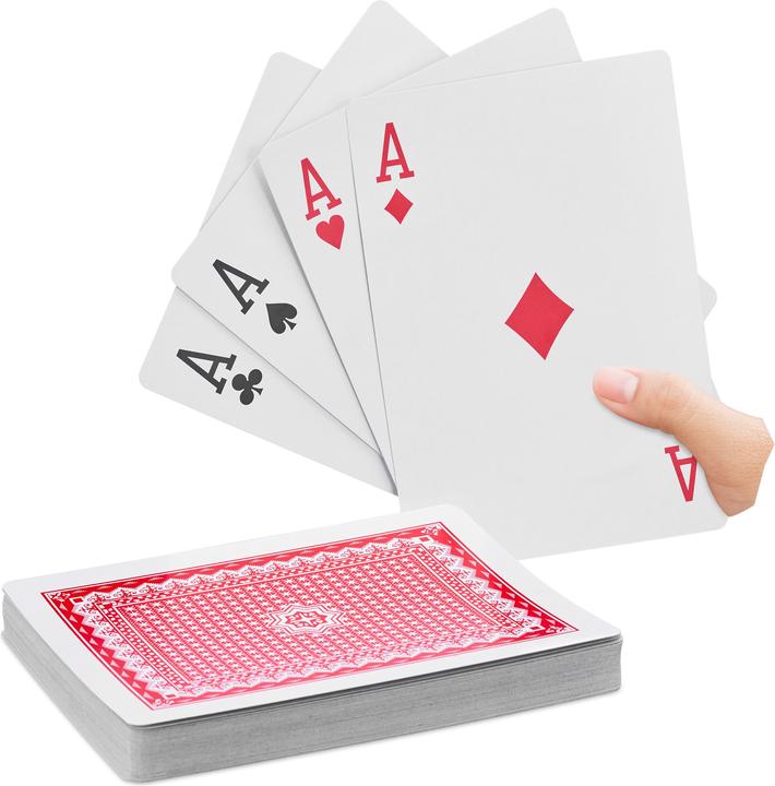 Produktbild Relaxdays Pokerkarten Jumbo (Deutsch)
