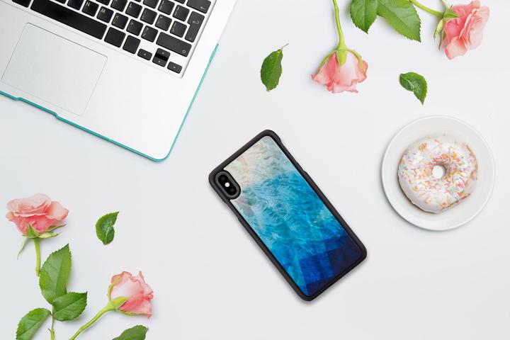 Actual product image Ikins SmartPhone case iPhone XS Max blue lake black (Apple iPhone XS Max)