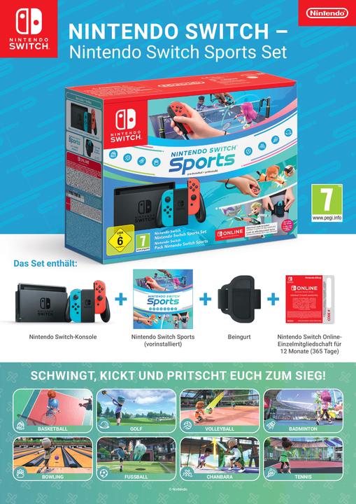 Image du produit Nintendo Switch Set - Console + Switch Sports + Abonnement en ligne (365 jours)