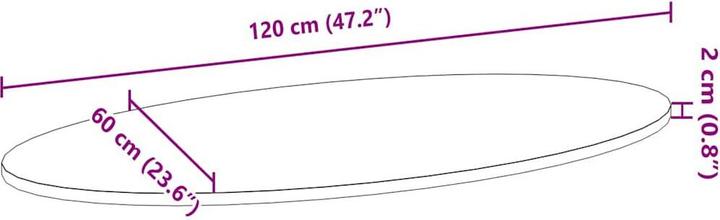 Actual product image VidaXL Lyndsie (120 x 60 x 2 cm)