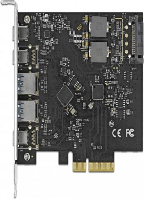 Produktbild Delock PCI-Express-Karte USB 3.1 Gen2 - 3x USB-C + 2x USB-A