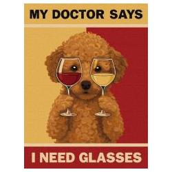 Ideyka Malen nach Zahlen - Poster, Pudel und Brille