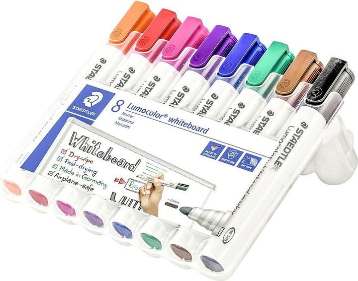 Image du produit Staedtler Lumocolor 351 (Orange, Violet, Bleu, Vert, Marron, Rouge, Noir, Pink, 2 mm, 8 x)