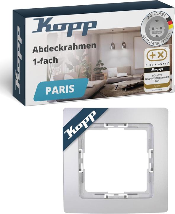 Produktbild Kopp Abdeckrahmen 1-fach Paris silber