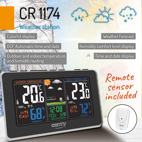Produktbild Camry CR 1174 Digitale Wetterstation Wechselstrom/Batterie