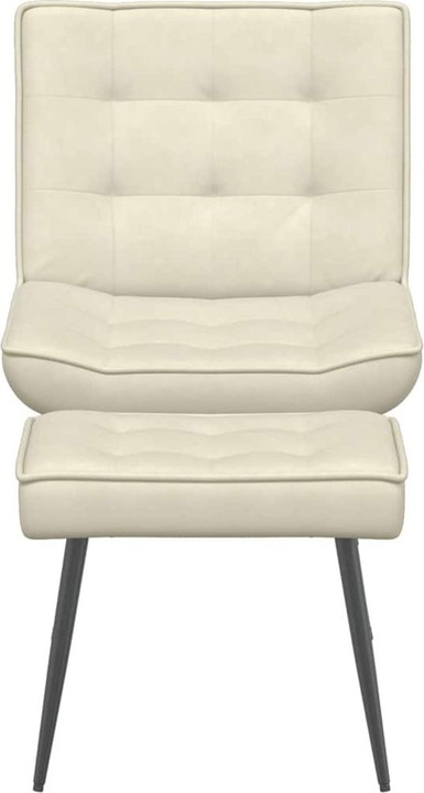 Immagine prodotto VidaXL Poltrona relax con sgabello poltrona in velluto crema poltrona con sgabello