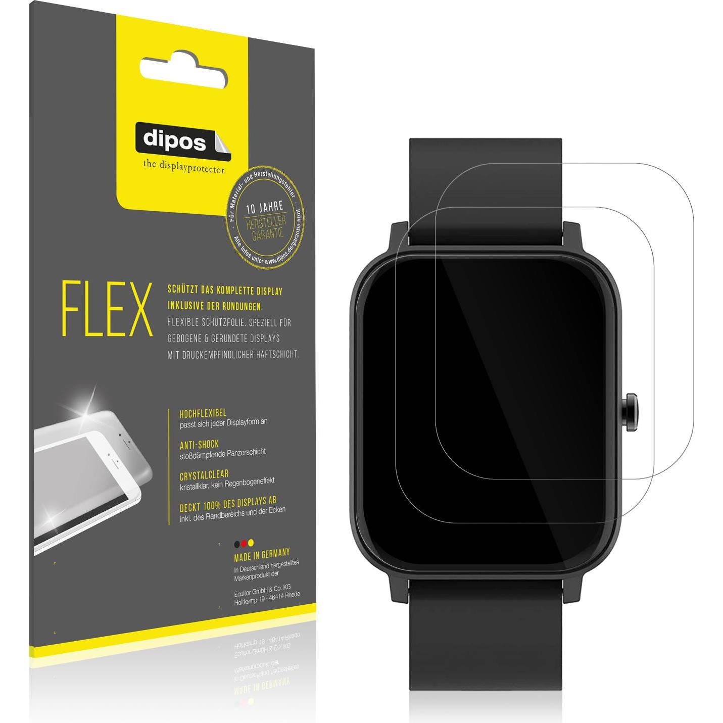 Dipos 3D Full Cover Schutzfolie, Smartwatch Schutzfolie, Transparent