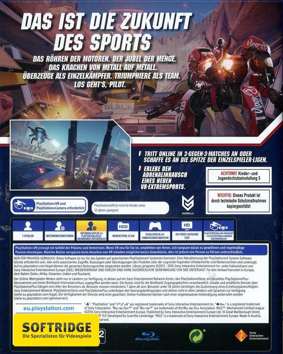 Produktbild Sony RIGS Mechanized Combat League VR (PS4, Multilingual)