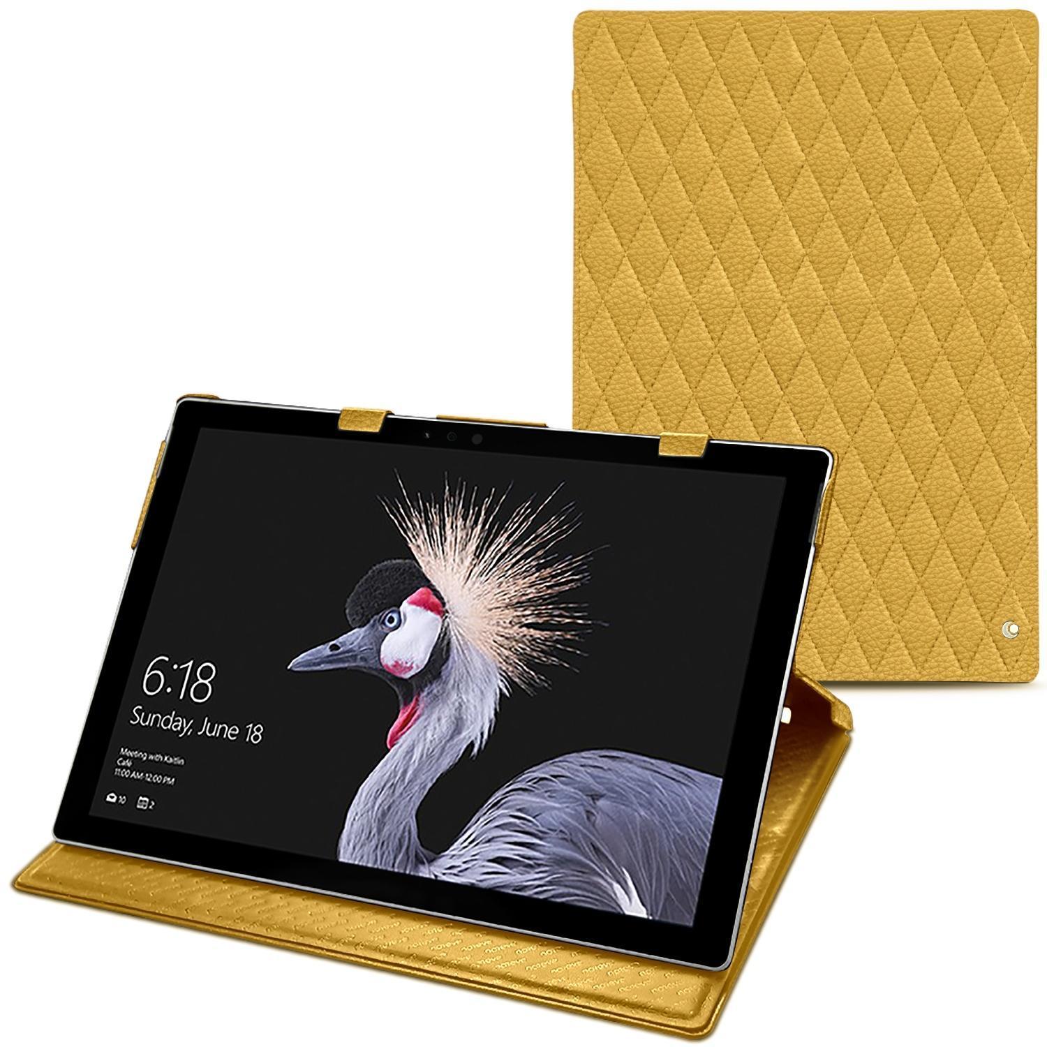 Noreve Lederschutzhülle vertikal (Surface Pro (2017)), Tablet Hülle, Orange