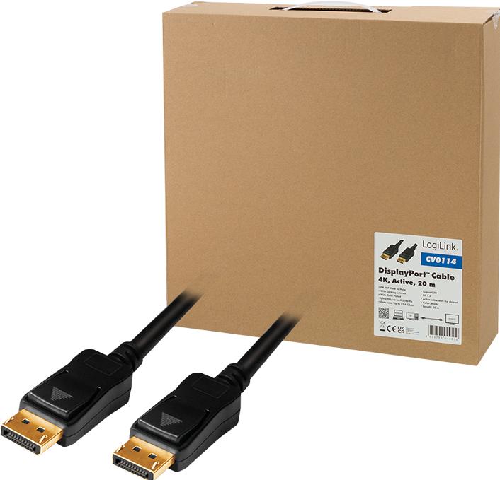 Actual product image LogiLink DisplayPort — DisplayPort (20 m, DisplayPort, 1.2)
