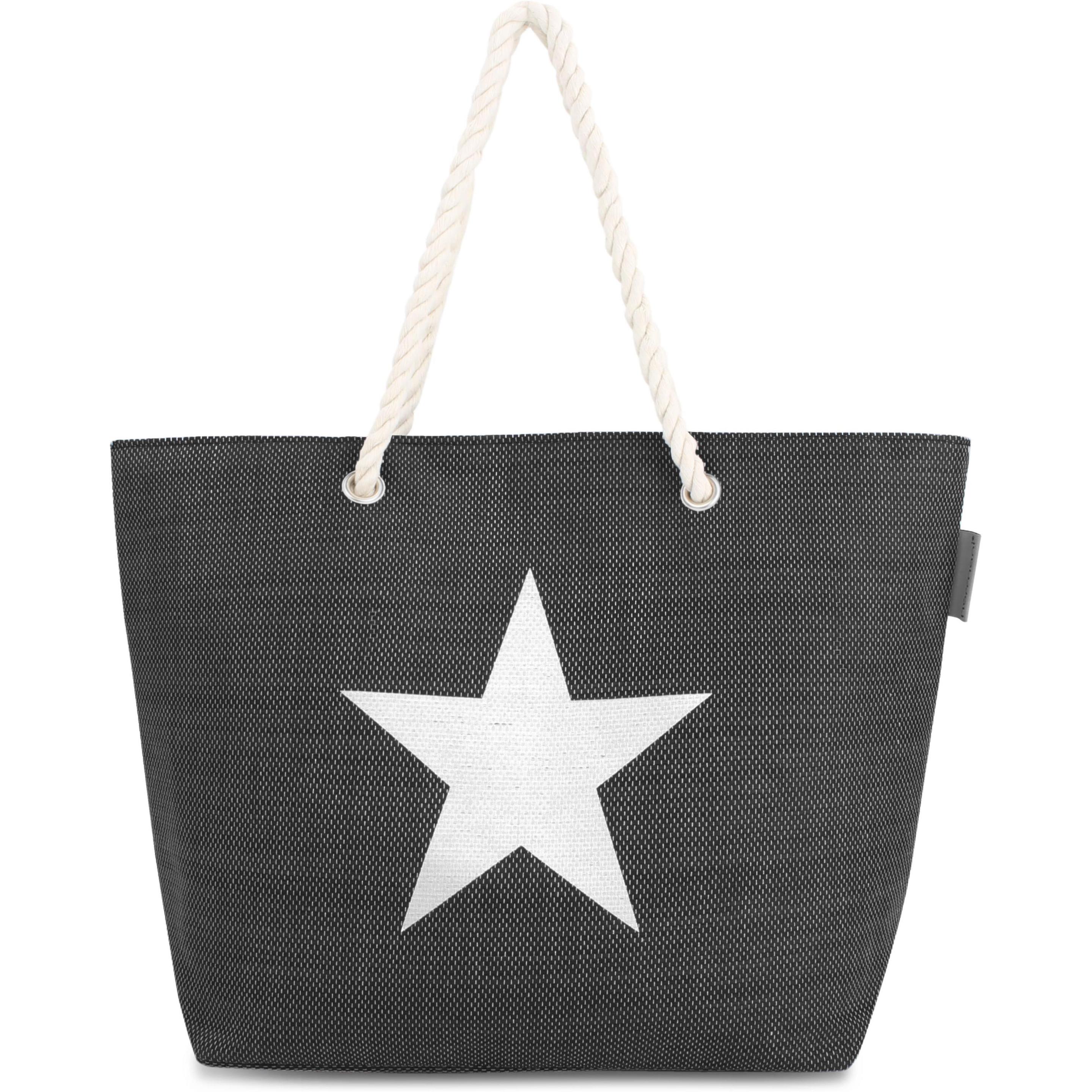 Normani, Tasche, Sommer-Umhängetasche, Strandtasche, Schwarz, (17 l)
