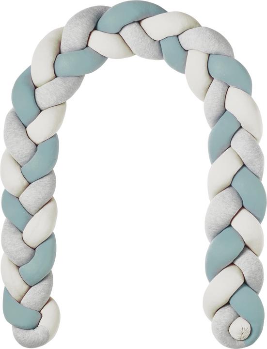 Actual product image nordic coast company Bed snake braided jersey trio grey nature mint