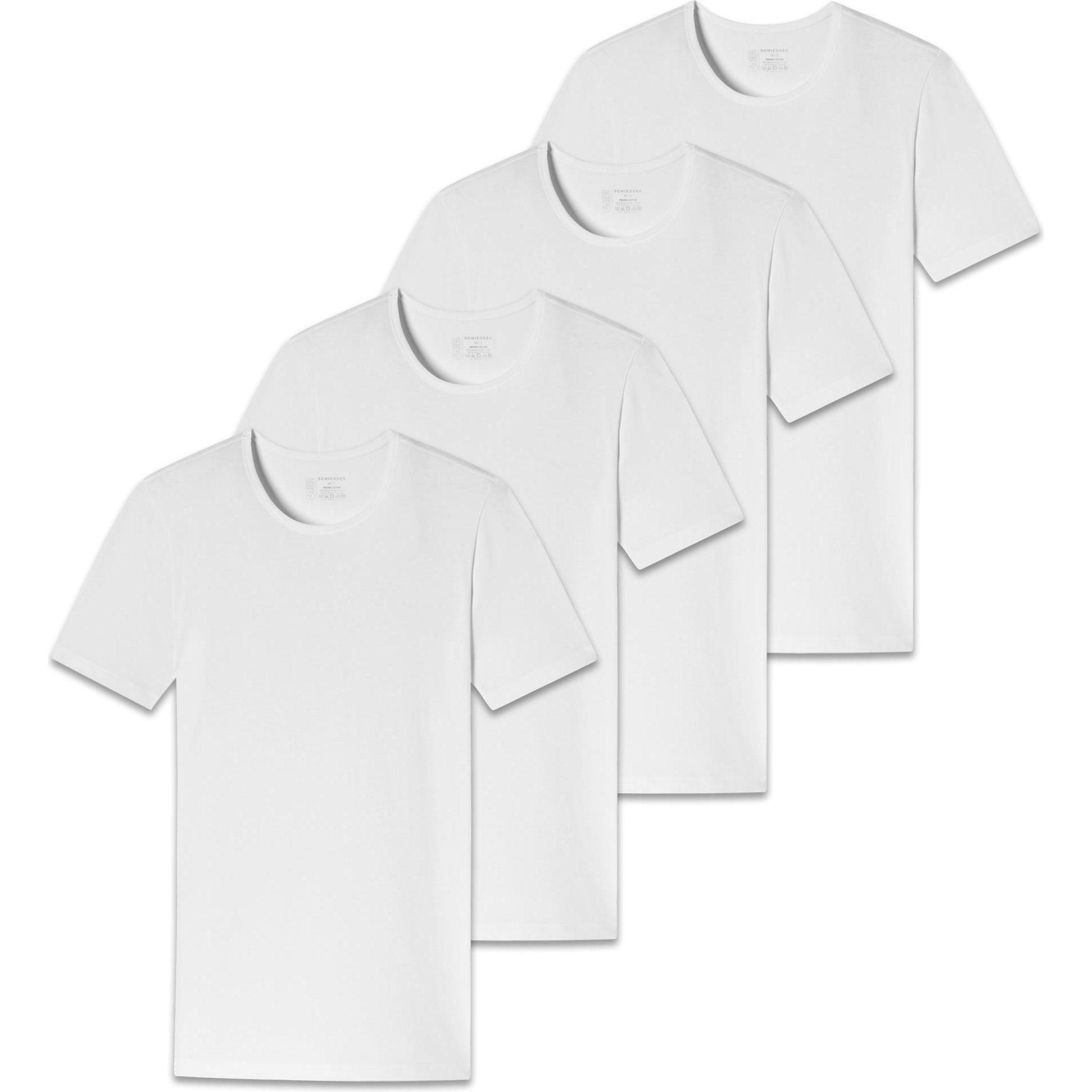 Schiesser, Herren, Shirt, T-Shirt Casual Bequem sitzend 2PACK T-shirt, Weiss, (S)
