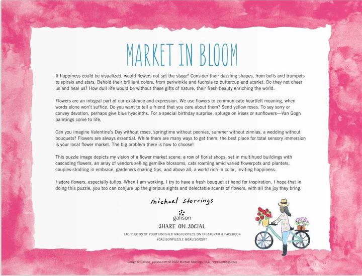 Productafbeelding Abrams & Chronicle Michael Storrings Markt in bloei 2000 stukjes puzzel (2000 onderdelen)