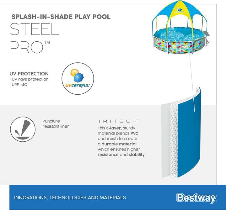 Produktbild Bestway Steel Pro Pool mit UV-Sonnenschutz