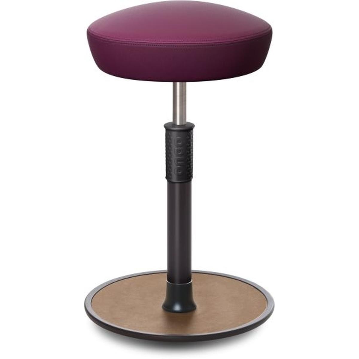 Ongo, Bürostuhl, Sitz- Stehhocker Free Tall Hutsitz skai Nature Base Lila schwarz /Natur