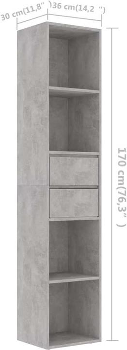 Immagine prodotto vidaXL Heinrick (36 x 30 x 171 cm)