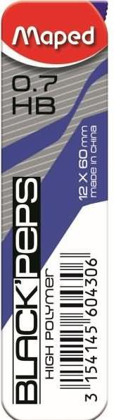 Image du produit Maped Porte-mines 0,7mm 4 roues +12 mines, Black Peps (0.70 mm, HB)