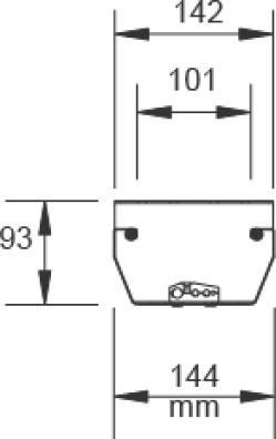 Actual product image Hammerbacher Cable tray foldable for 180 table silver (146.20 cm)