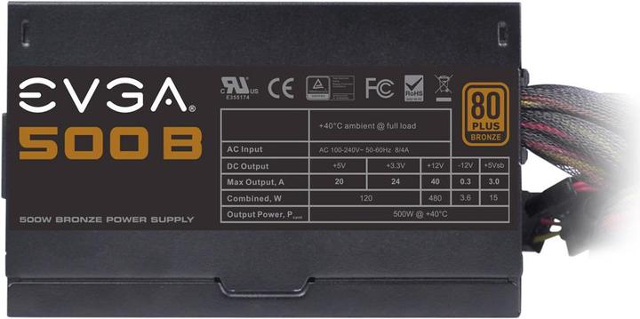 Actual product image EVGA 500B Power supply unit (500 W)