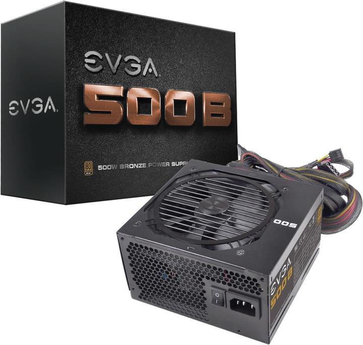 Actual product image EVGA 500B Power supply unit (500 W)