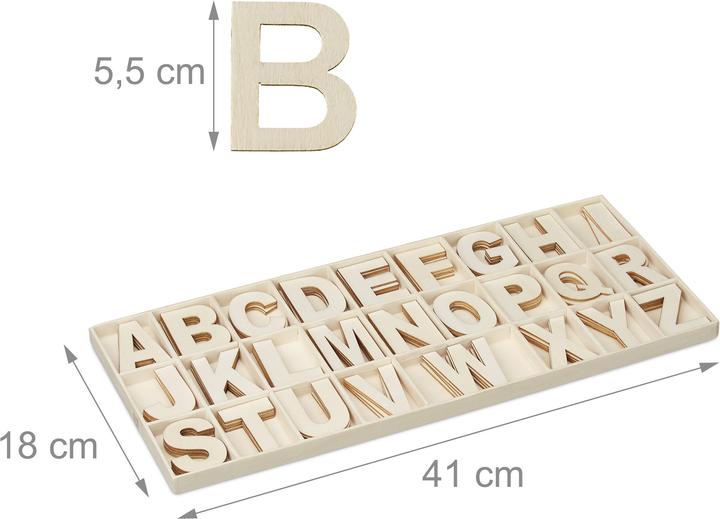 Actual product image Relaxdays Wooden letters set