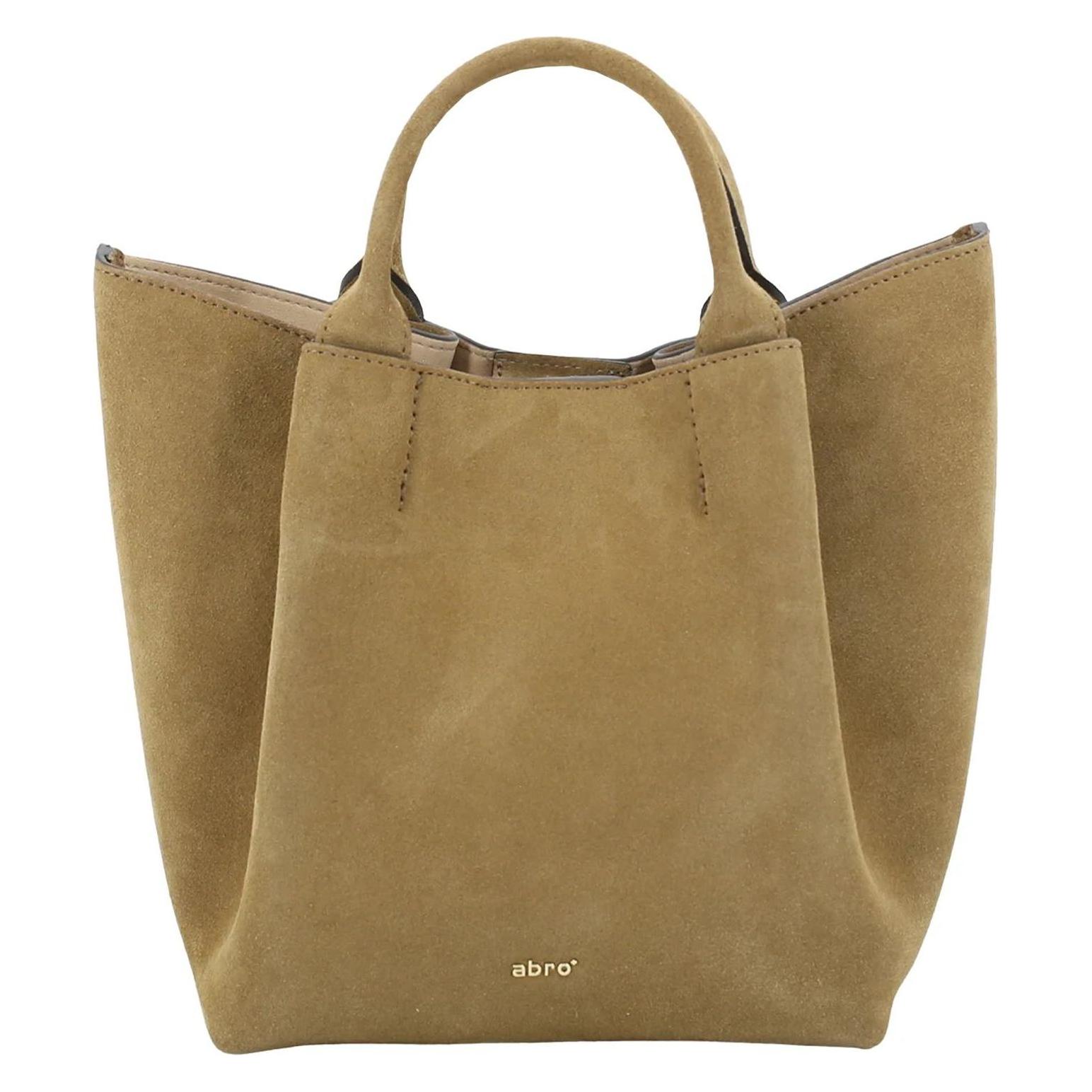 Abro, Damen, Handtasche, Leather Suede Shopper Essential, Beige