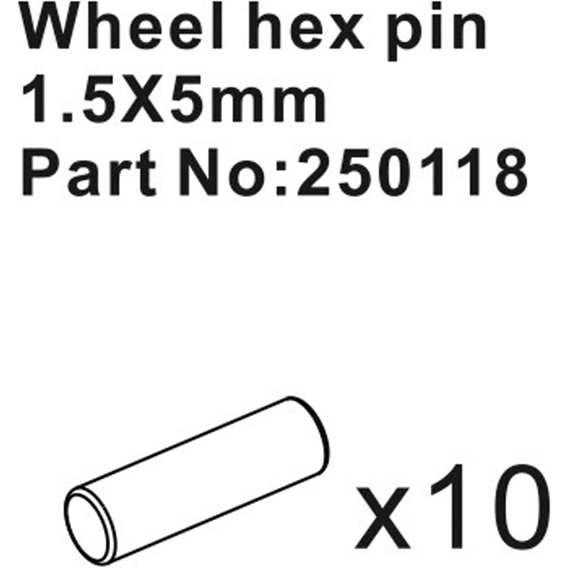 Hobby Plus RC Wheel Hex Pins 1.5*5mm (10)