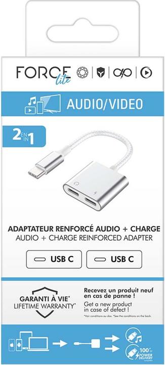 Actual product image Force Power 2-in-1 adapter (USB-C)
