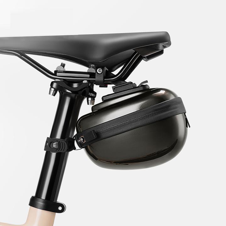 Actual product image Rockbros Rigid Hard Shell Compact Saddle Bag 0.4l - Black (Saddle bag)