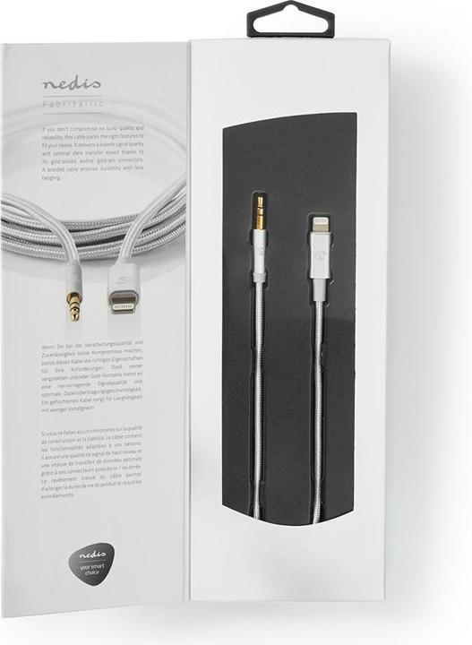 Actual product image Nedis Jack 3.5mm -> Apple Lightning Apple certified (1 m)
