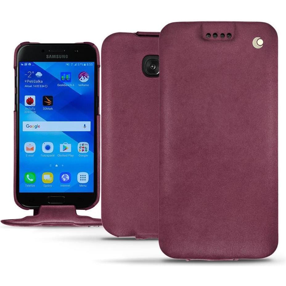 Noreve Lederschutzhülle vertikal (Samsung Galaxy A3 (2017)), Smartphone Hülle, Violett