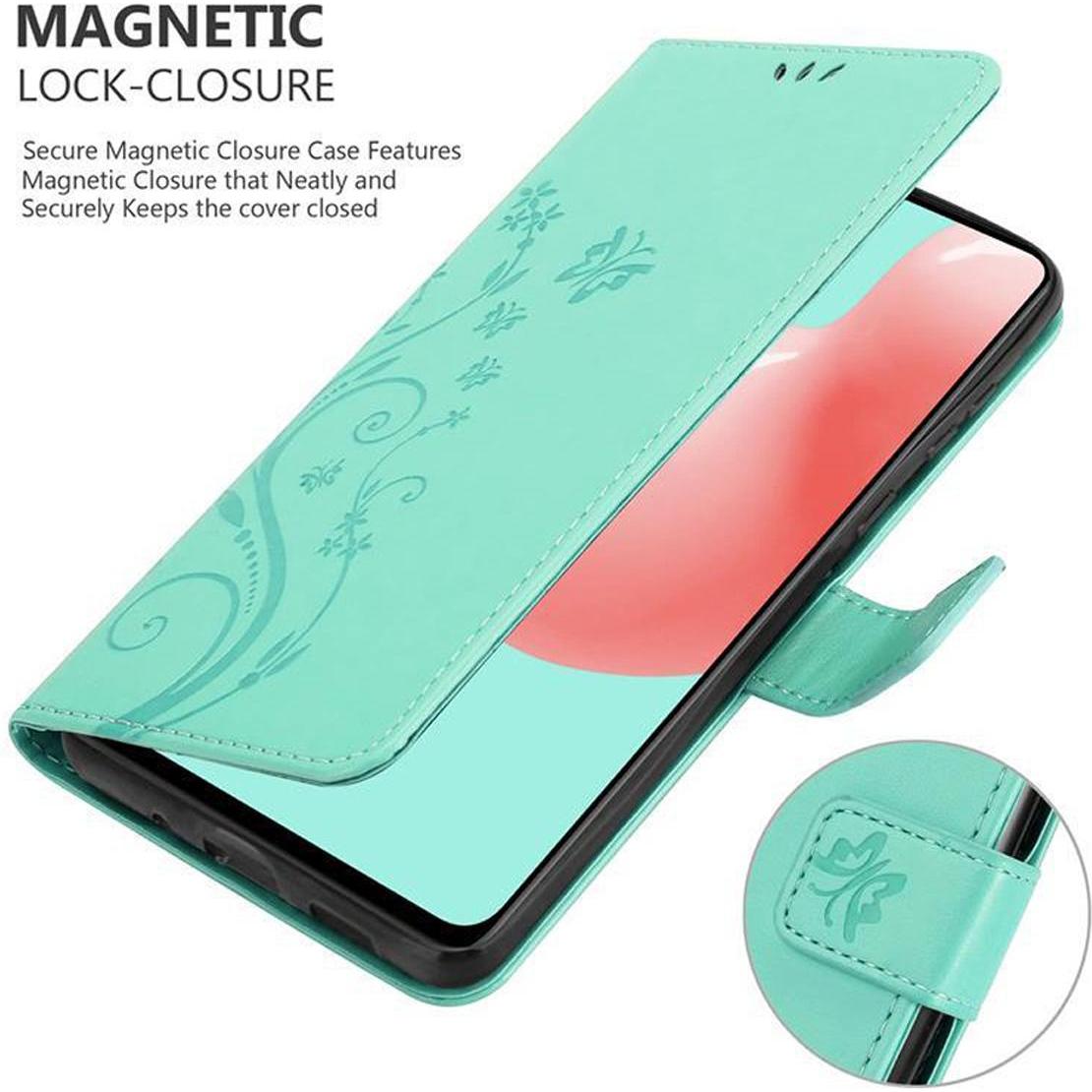 Thumbnail - Cadorabo Flower Book Cover (Samsung Galaxy A41), Smartphone Hülle, Türkis