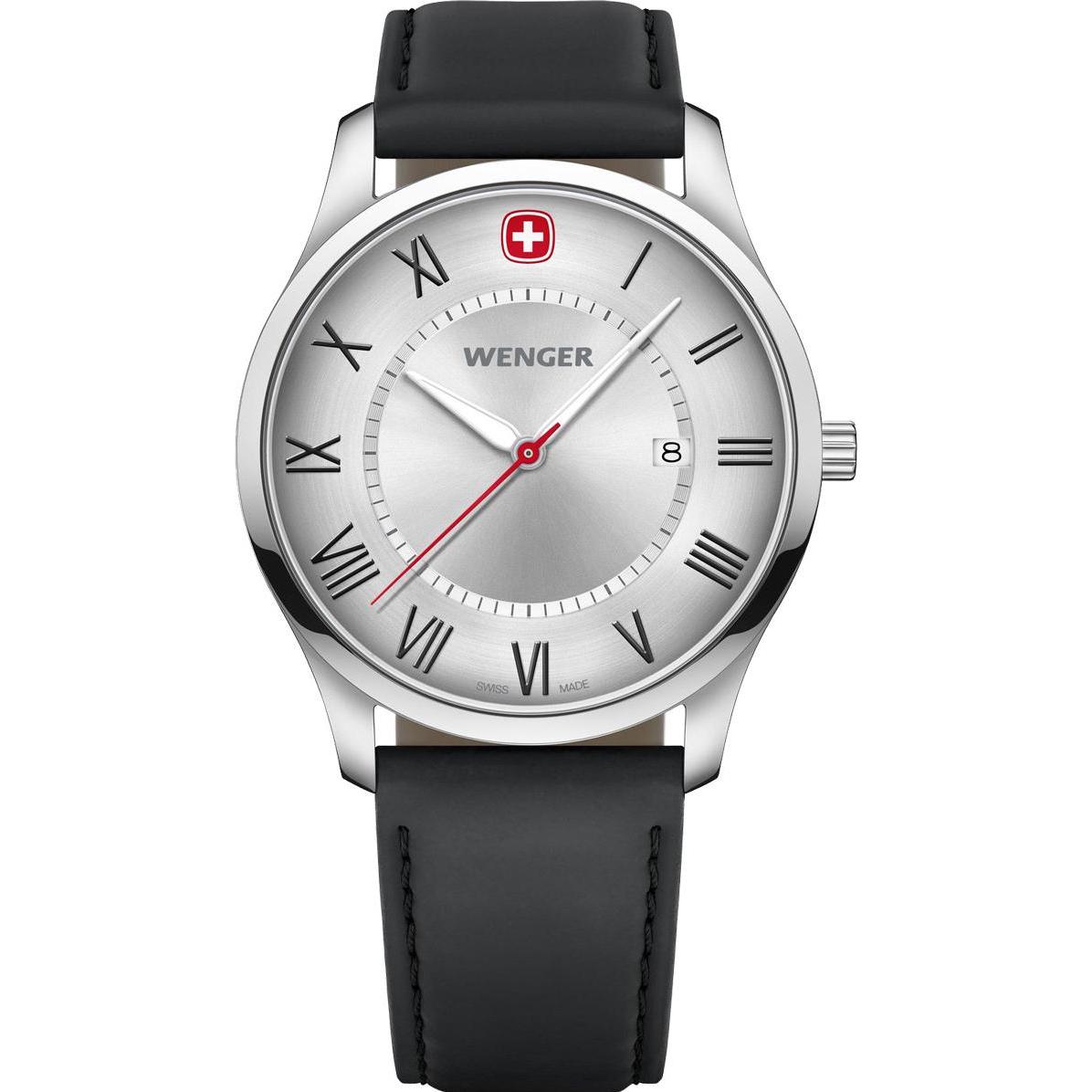 Wenger, Armbanduhr, City Classic, Silber, (42 mm)