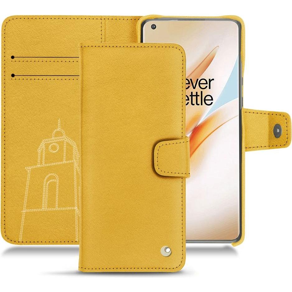 Noreve Lederschutzhülle Wallet (OnePlus 8 Pro), Smartphone Hülle, Orange